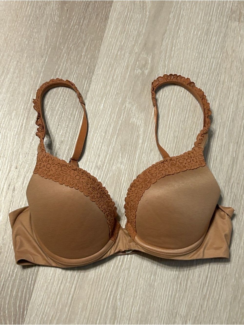 Aerie Real Sunnie Demi Lace Trim Push-Up Bra 32C